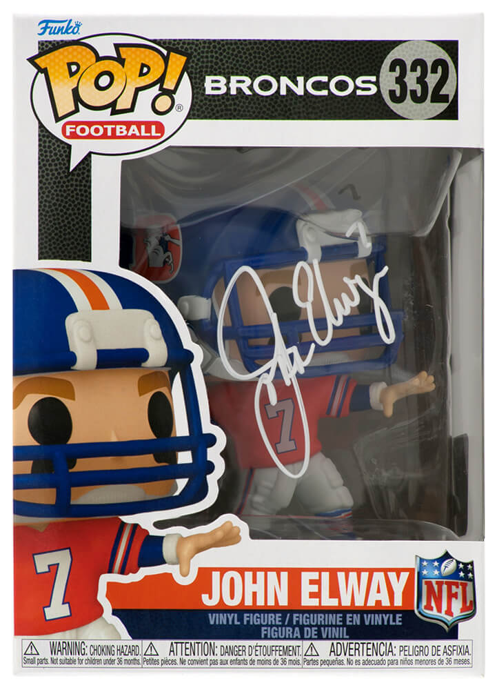 ELWFUN300 John Elway Signed Denver Broncos John Elway Funko Pop Doll - No.332