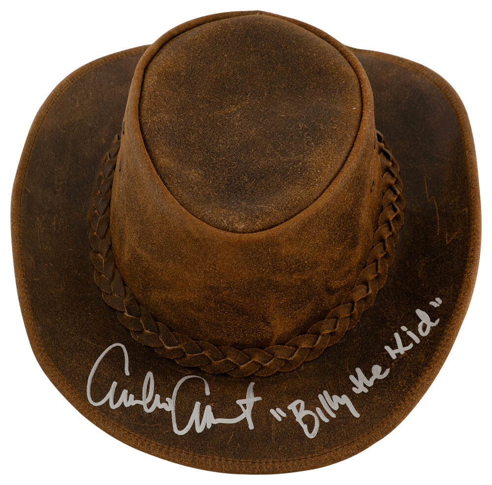 ESTOTH505 Emilio Estevez Signed Lux Hide Genuine Leather Handcrafted Cowboy Hat with Billy the Kid