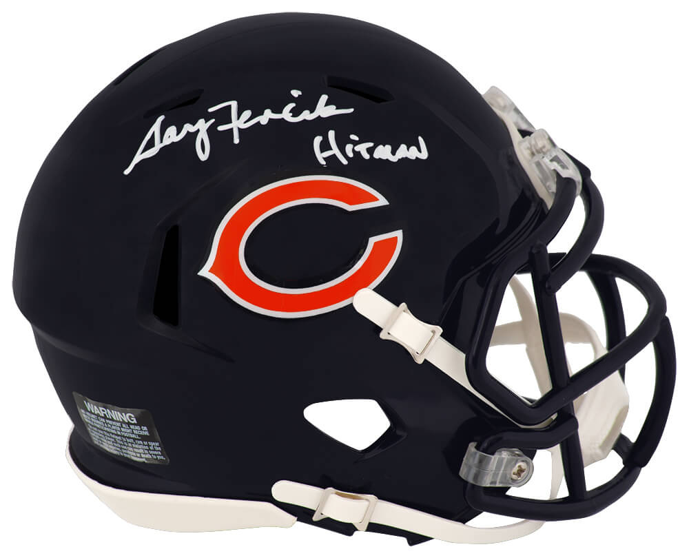 FENMIN306 Gary Fencik Signed Chicago Bears Riddell Speed Mini Helmet with Hitman