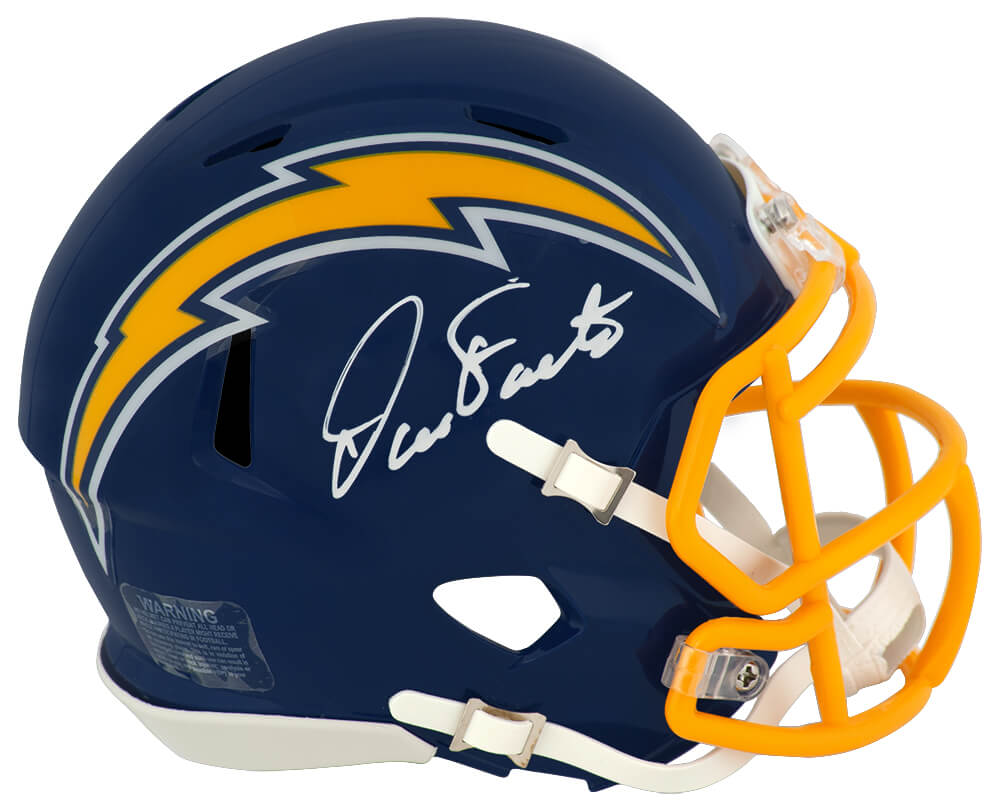FOUMIN310 Dan Fouts Signed San Diego Chargers Navy Throwback Riddell Speed Mini Helmet - White