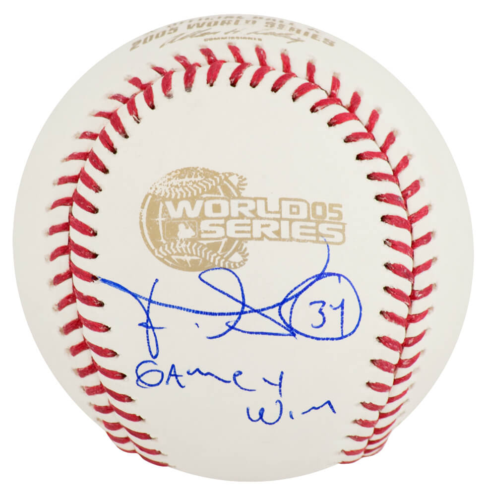 GARBSB132 Freddy Garcia Signed Rawlings 2005 World Series Chicago White Sox Baseball with Game 4 Win