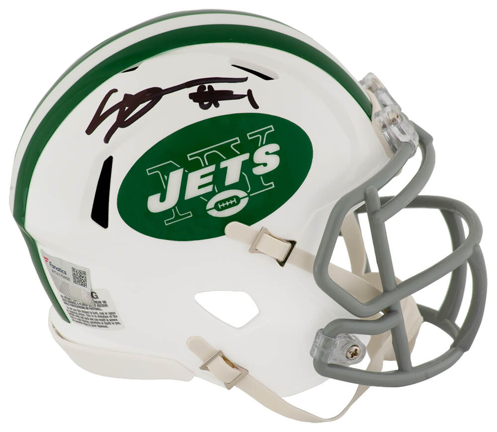 GARMIN310 Sauce Gardner Signed   York Jets White Riddell Speed Mini Helmet - Fanatics