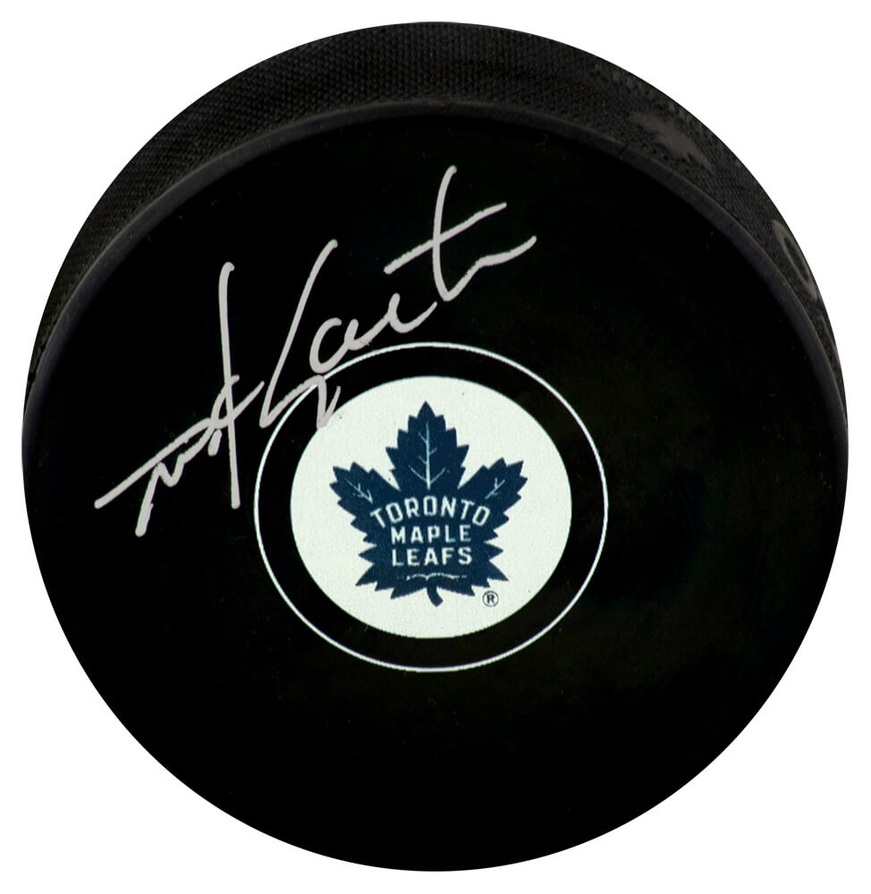 GARPUC405 Mike Gartner Signed Toronto Maple Leafs Logo Hockey Puck