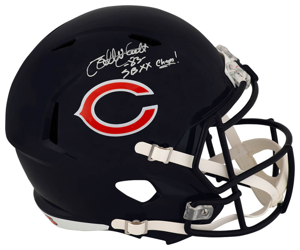 GAUREP302 Willie Gault Signed Chicago Bears Riddell Full Size Speed Replica Helmet with SB XX Champs