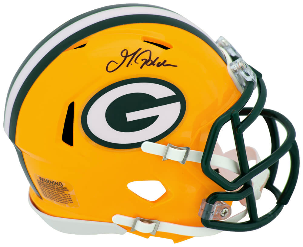GOLMIN310 Matthew Golden Signed Green Bay Packers Riddell Speed Mini Helmet