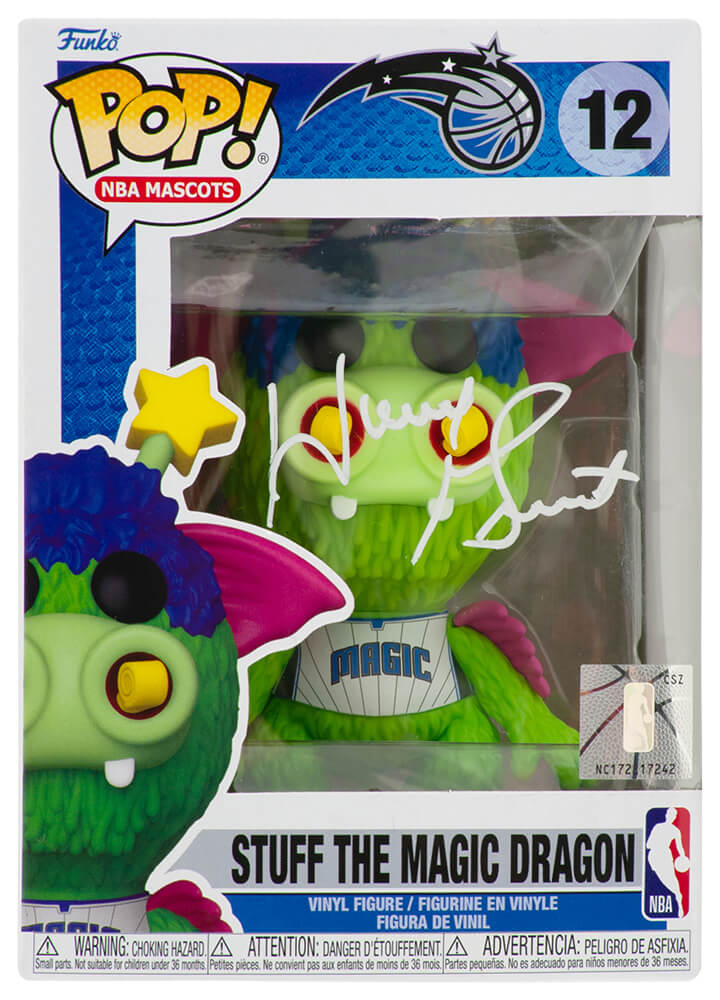 GRAFUN200 Horace Grant Signed Orlando Magic Stuff the Magic Dragon Mascot Funko Pop Doll - No.12