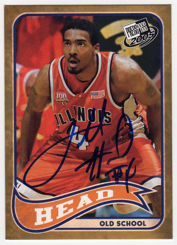 HEACAR202 Luther Head Signed Illinois Fighting Illini 2005 Press Pass Old School Rookie Basketball Card - No.10
