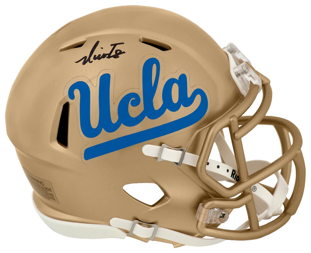 IAMMIN300 Nico Iamaleava Signed UCLA Bruins Riddell Speed Mini Helmet