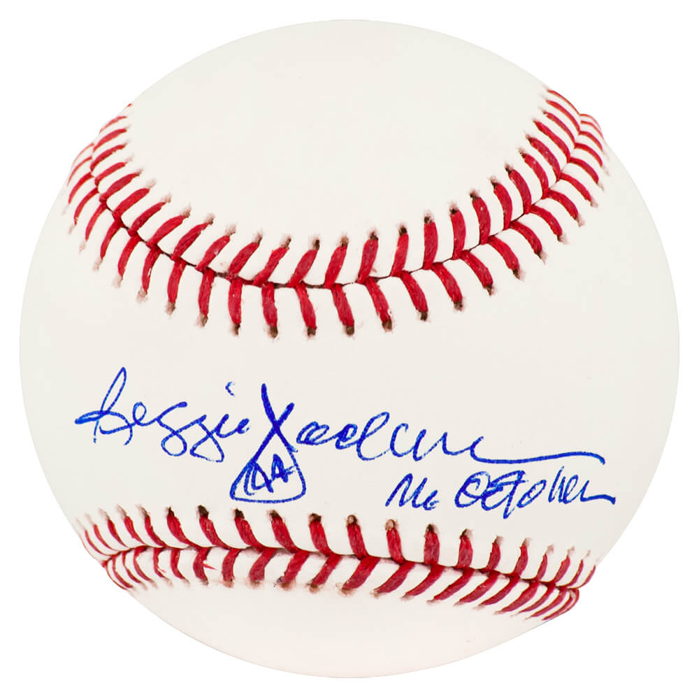 JACBSB107 Reggie Jackson Signed Rawlings Official MLB Baseball with Mr. October