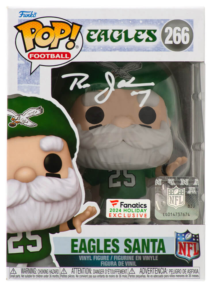 JAWFUN301 Ron Jaworski Signed Philadelphia Eagles Santa Funko Pop Doll - No.266