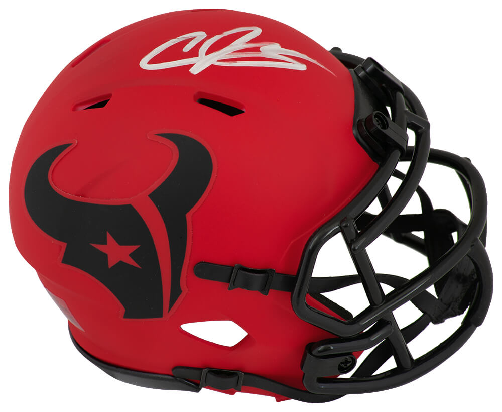JOHMIN375 Andre Johnson Signed Houston Texans Rave Riddell Speed Mini Helmet