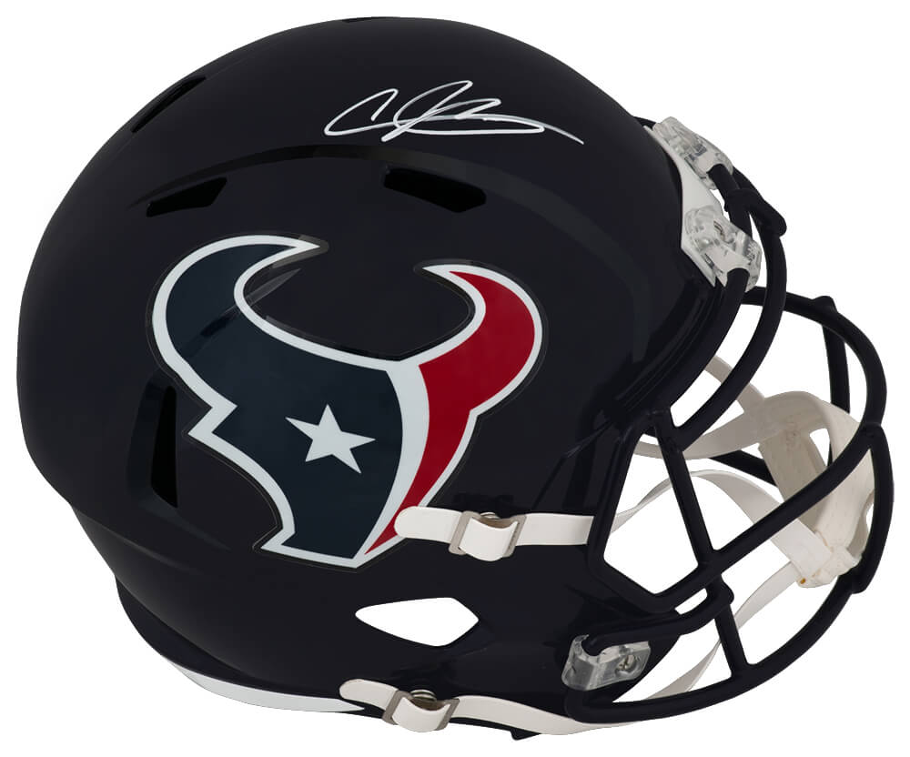 JOHREP382 Andre Johnson Signed Houston Texans Riddell Full Size Speed Replica Helmet