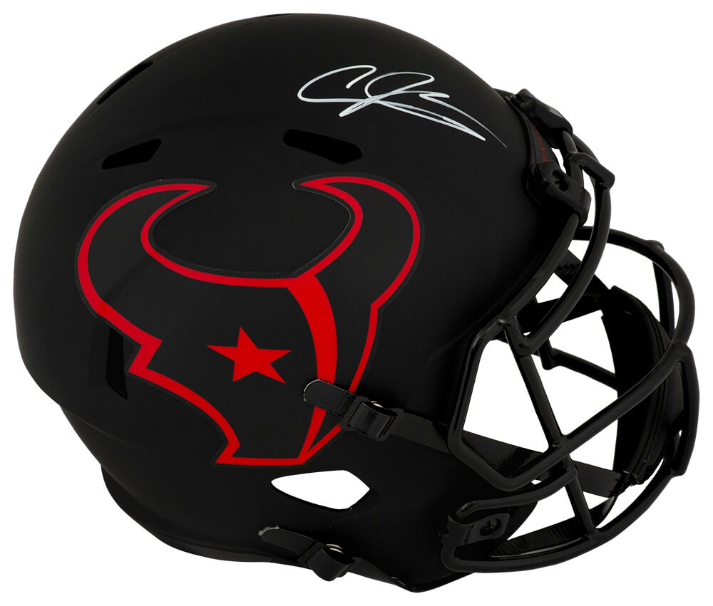 JOHREP383 Andre Johnson Signed Houston Texans Eclipse Riddell Full Size Speed Replica Helmet