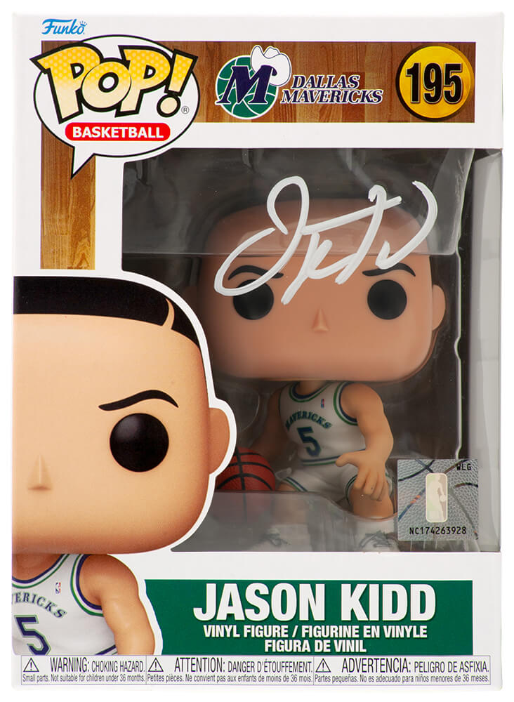KIDFUN200 Jason Kidd Signed Dallas Mavericks NBA Funko Pop Doll - No.195