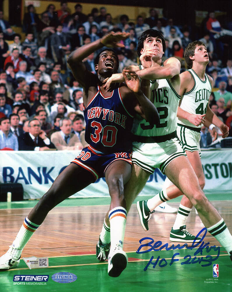 KIN08P201 8 x 10 in. Bernard King Signed   York Knicks vs Boston Celtics Action Photo with HOF 2013 - Fanatics
