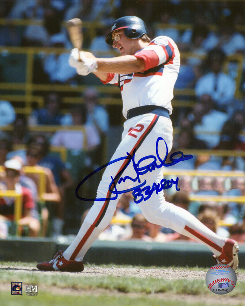 KIT08P103 8 x 10 in. Ron Kittle Signed Chicago White Sox Swinging Action Photo with 83 AL ROY
