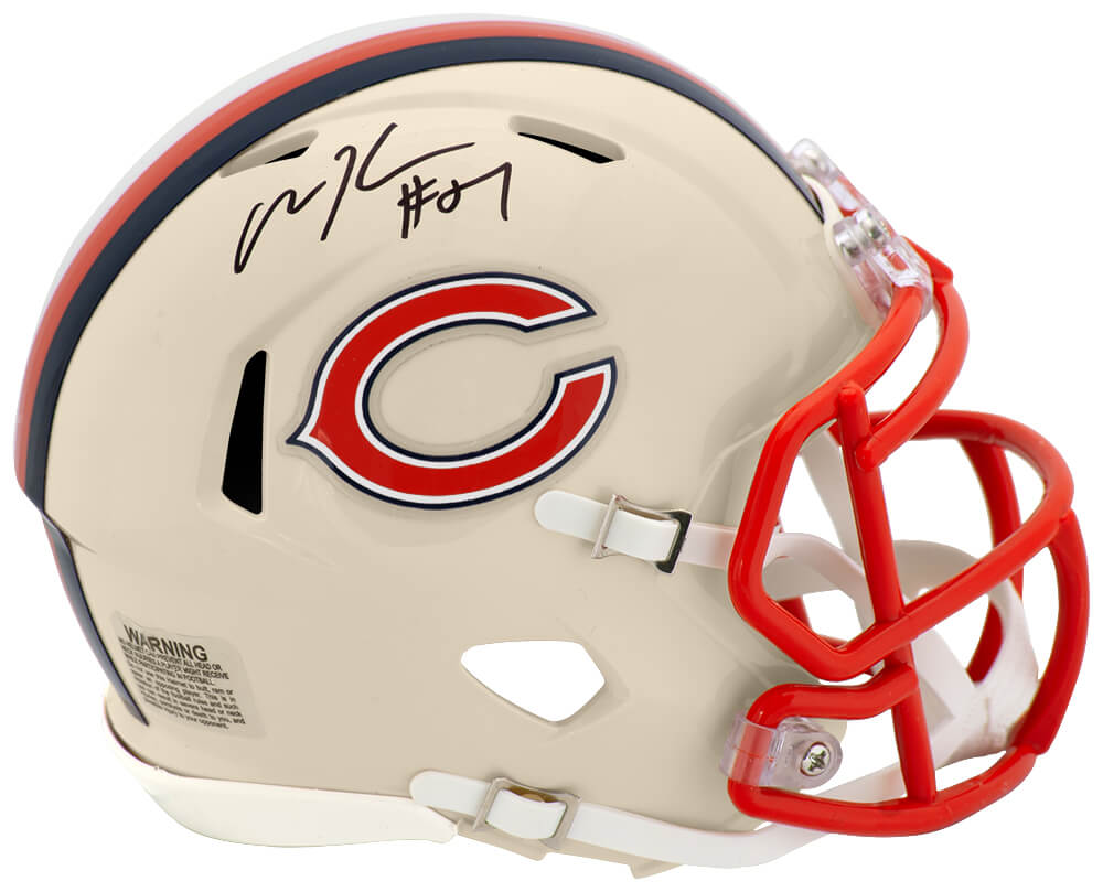 KREMIN302 Olin Kreutz Signed Chicago Bears Retro Riddell Speed Mini Helmet