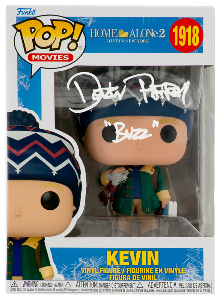 RATFUN501 Devin Ratray Signed Home Alone 2 Lost in   York Kevin Funko Pop Doll - No.1918 with Buzz