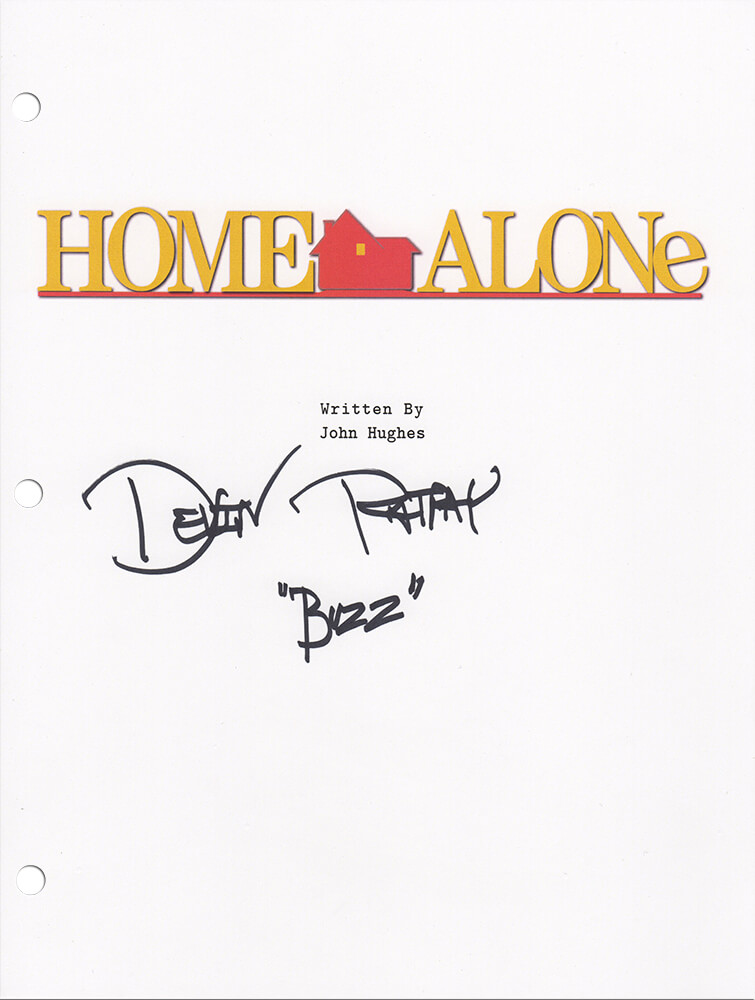 RATOTH500 Devin Ratray Signed Home Alone Movie Script Cover Page with Buzz