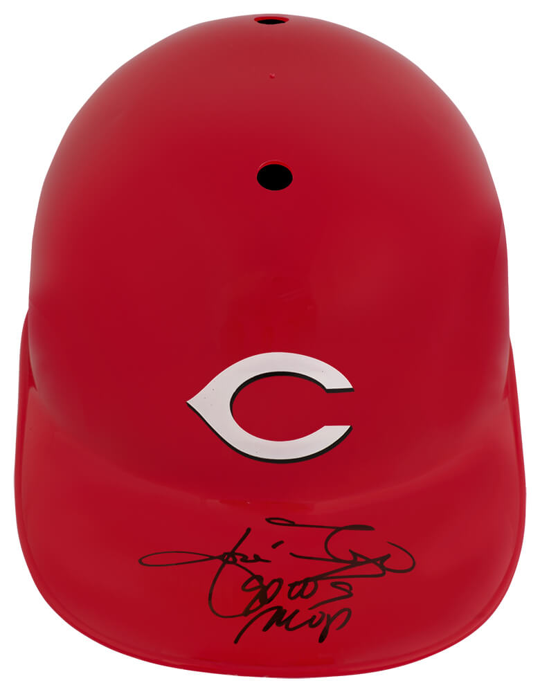 RIJBTH100 Jose Rijo Signed Cincinnati Reds Souvenir Replica Batting Helmet with 90 WS MVP