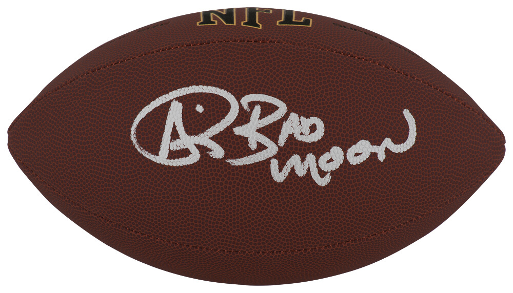 RISFTB322 Andre Rison Signed Wilson Super Grip Full Size NFL Football with Bad Moon