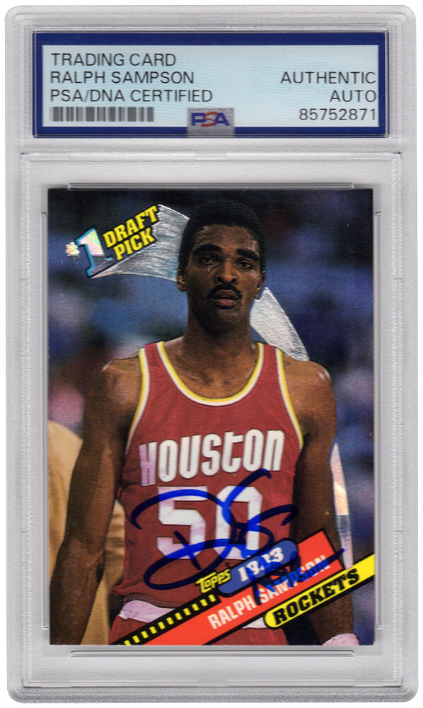 SAMCAR210 Ralph Sampson Signed Houston Rockets 1992 Topps Archives Basketball Card - No.3 with HOF-12 - PSA Encapsulated