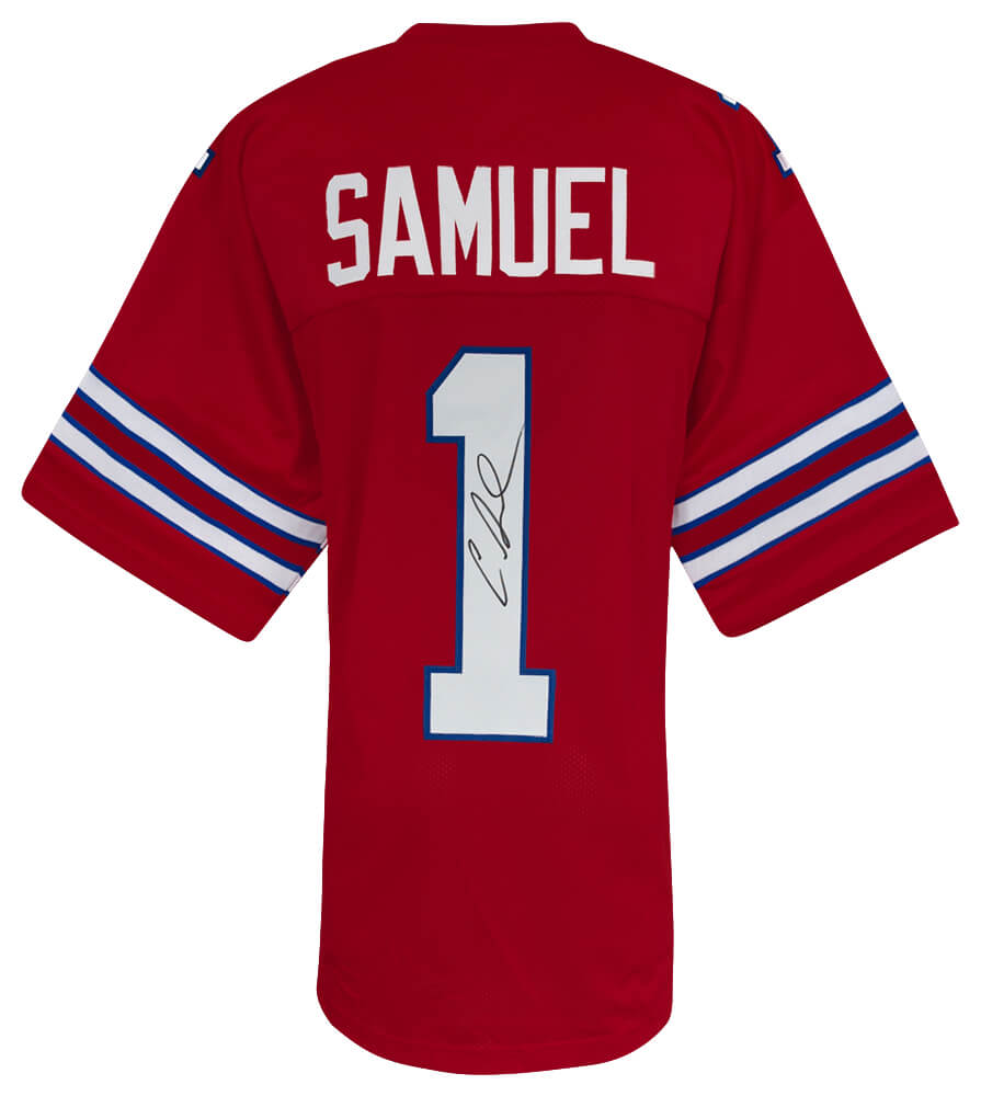 SAMJRY310 Curtis Samuel Signed Red Custom Football Jersey