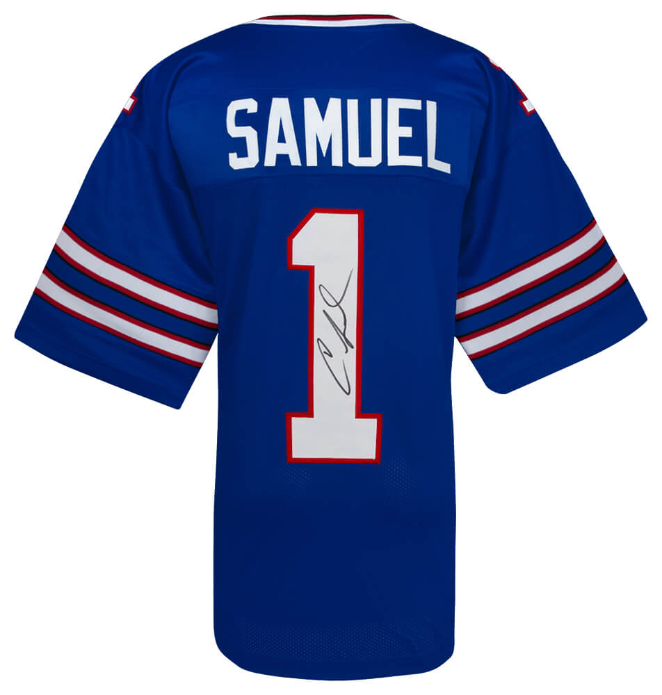 SAMJRY311 Curtis Samuel Signed Blue Custom Football Jersey