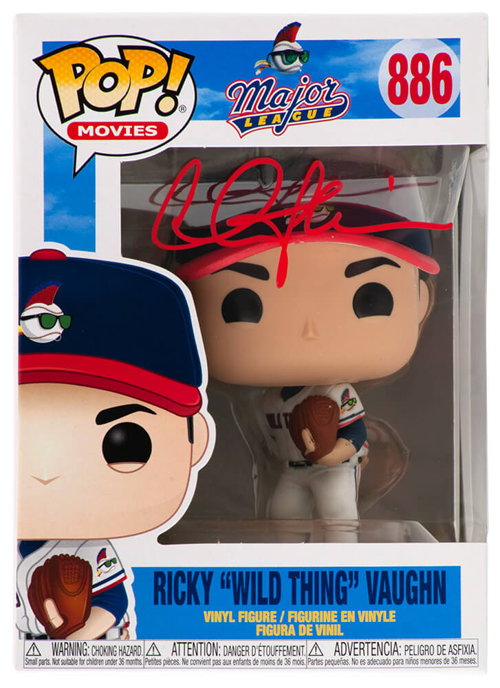 SHEFUN513 Charlie Sheen Signed Major League Ricky Wild Thing Vaughn Funko Pop Doll - No.886