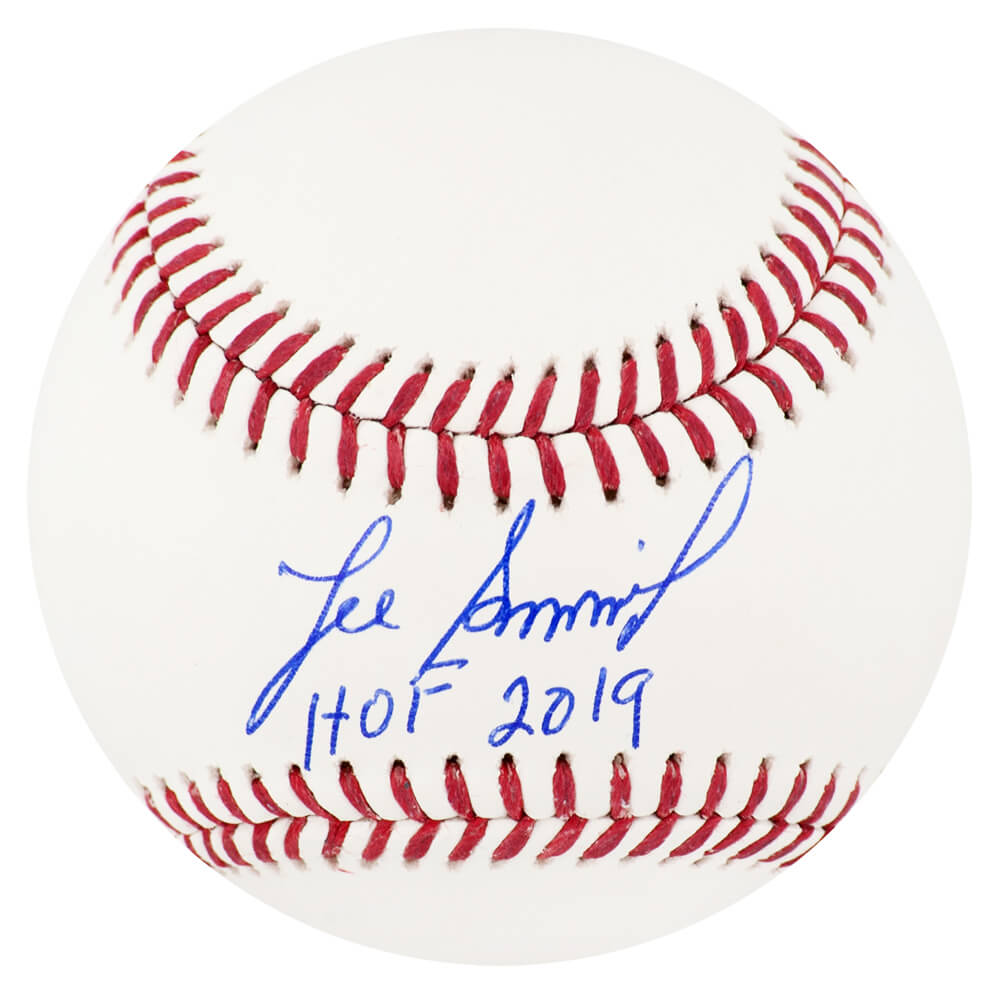 SMIBSB112 Lee Smith Signed Rawlings Official MLB Baseball with HOF 2019