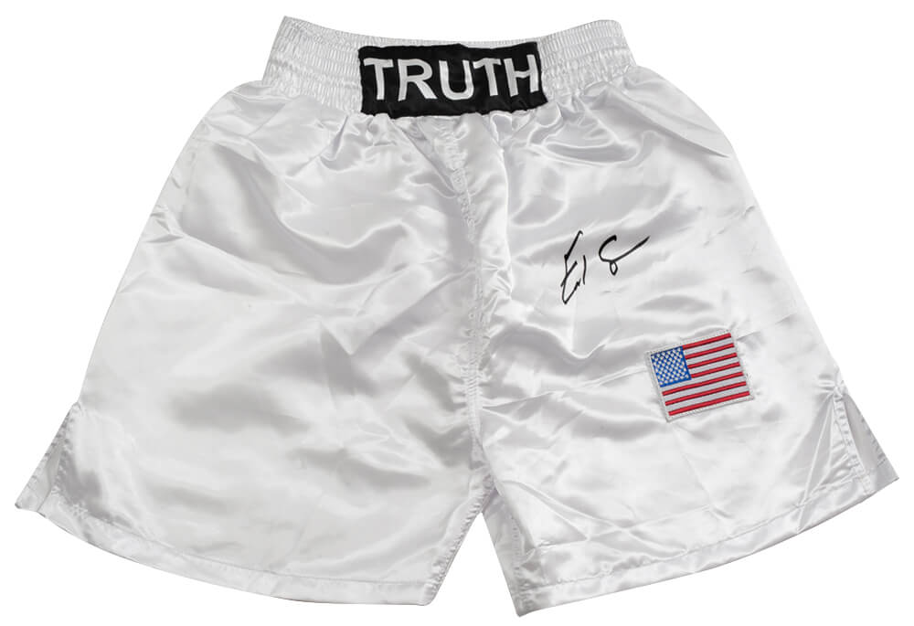 SPETRU500 Errol Spence Jr Signed Truth White Custom Boxing Trunks - Beckett