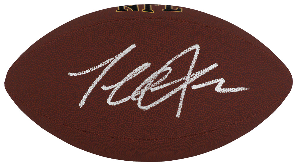 SUGFTB302 Terrell Suggs Signed Wilson Super Grip Full Size NFL Football