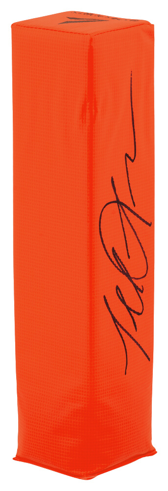 SUGPYL301 Terrell Suggs Signed Orange Endzone Football Pylon