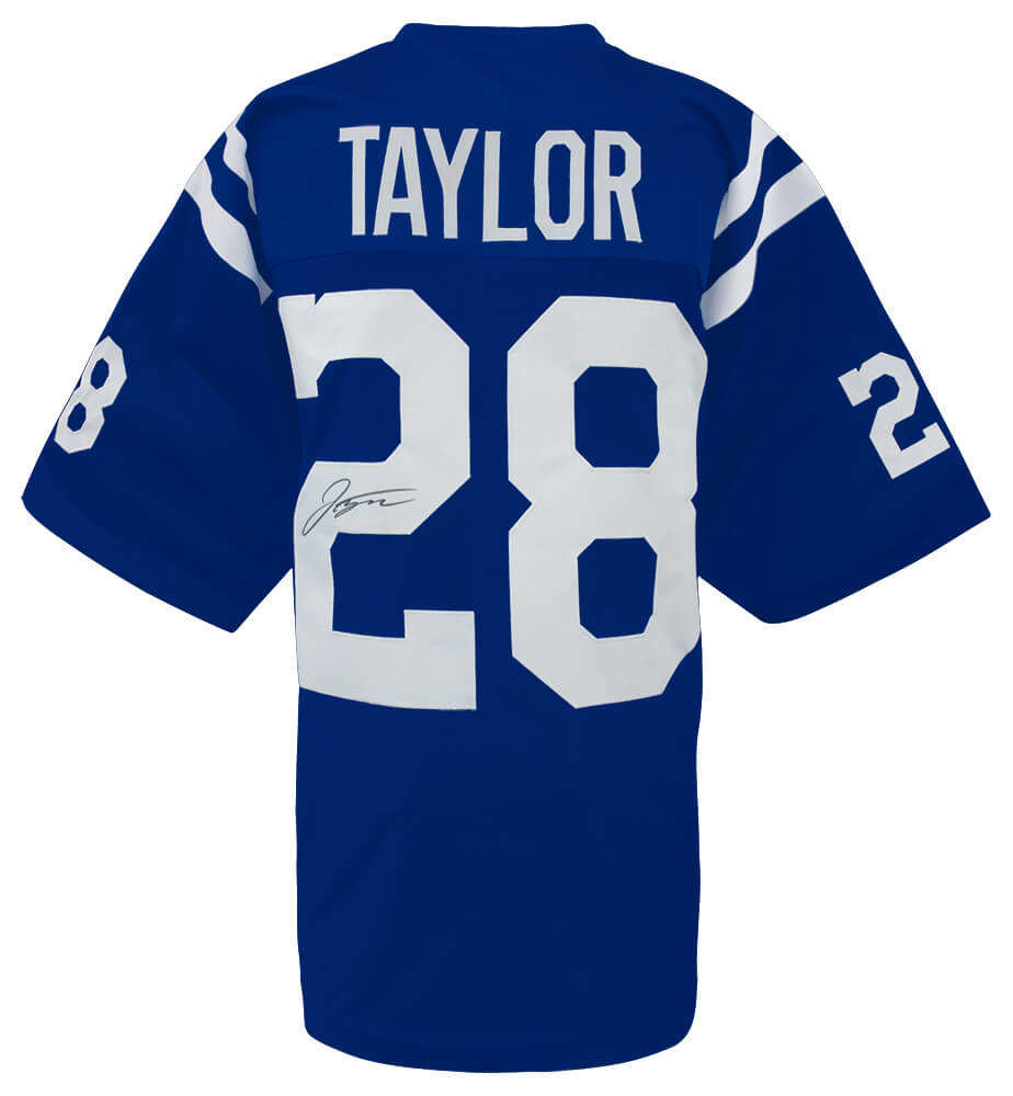 TAYJRY346 Jonathan Taylor Signed Blue Custom Football Jersey