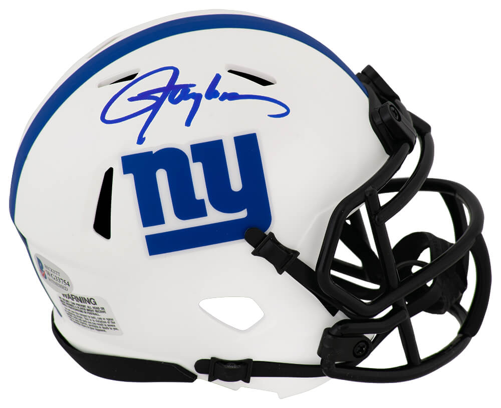 TAYMIN330 Lawrence Taylor Signed   York Giants Lunar Eclipse Riddell Speed Mini Helmet - Beckett
