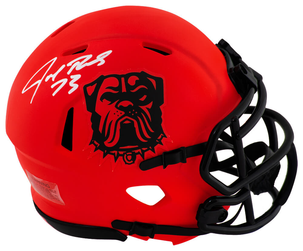 THOMIN348 Joe Thomas Signed Cleveland Browns Rave Riddell Speed Mini Helmet