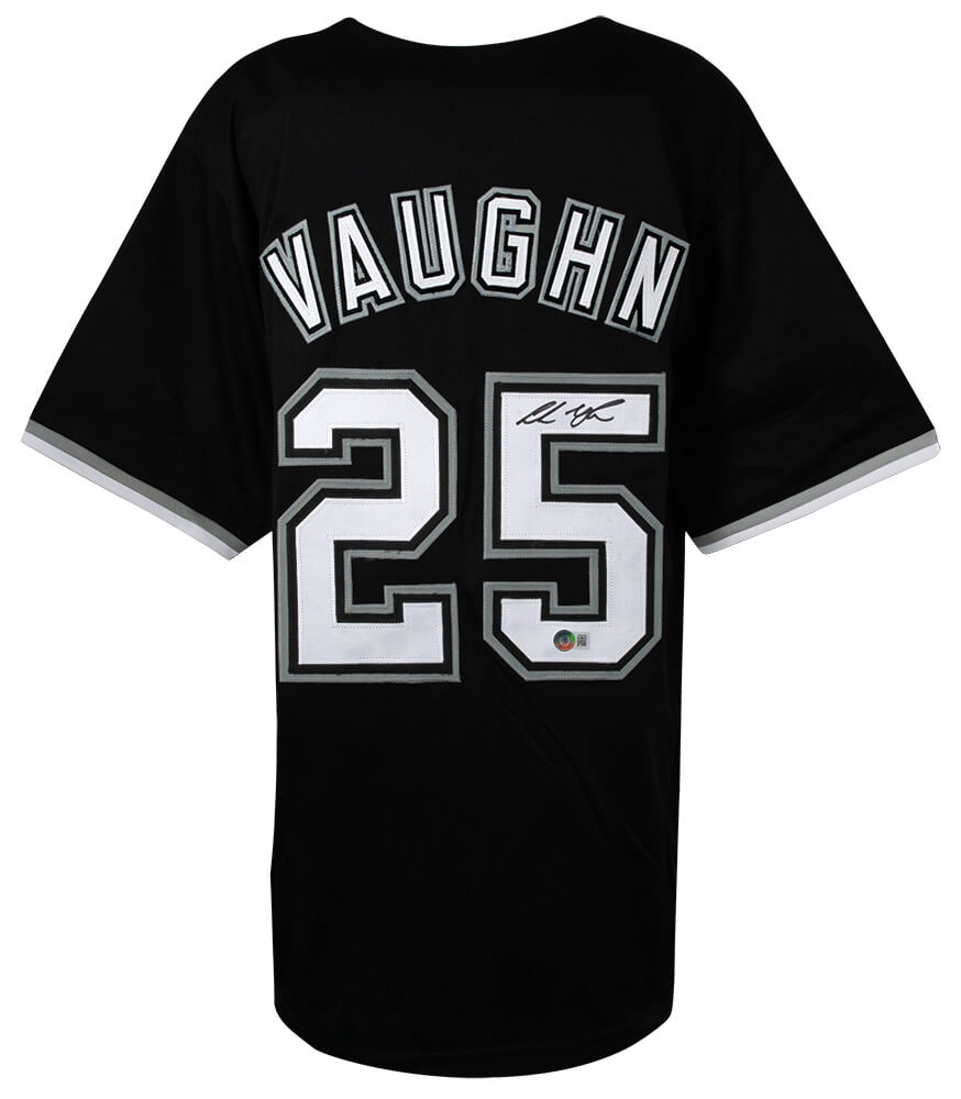 VAUJRY101 Andrew Vaughn Signed Black Custom Baseball Jersey - Beckett