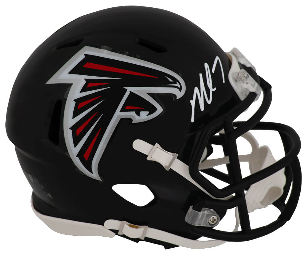 VICMIN317 Michael Vick Signed Atlanta Falcons Throwback 2003-2019 Style Riddell Speed Mini Helmet