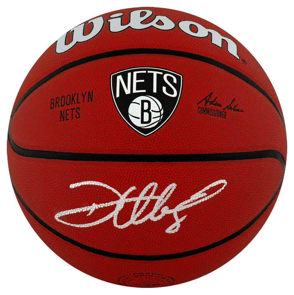 WILBSK282 Deron Williams Signed Brooklyn Nets Logo Wilson NBA Basketball