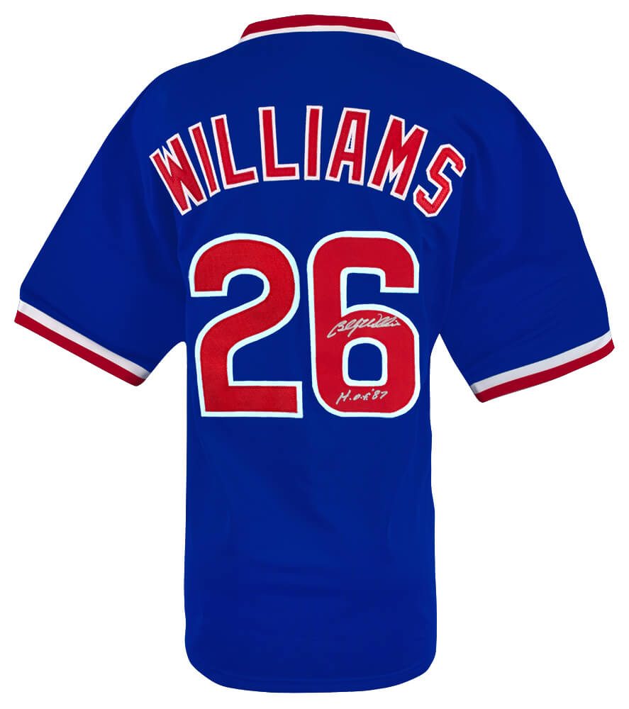WILJRY105 Billy Williams Signed Blue Custom Baseball Jersey with HOF-87