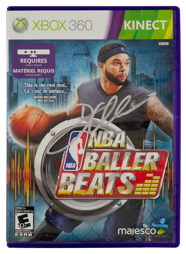 WILOTH200 Deron Williams Signed NBA Baller Beats Xbox 360 Kinect Video Game Cover