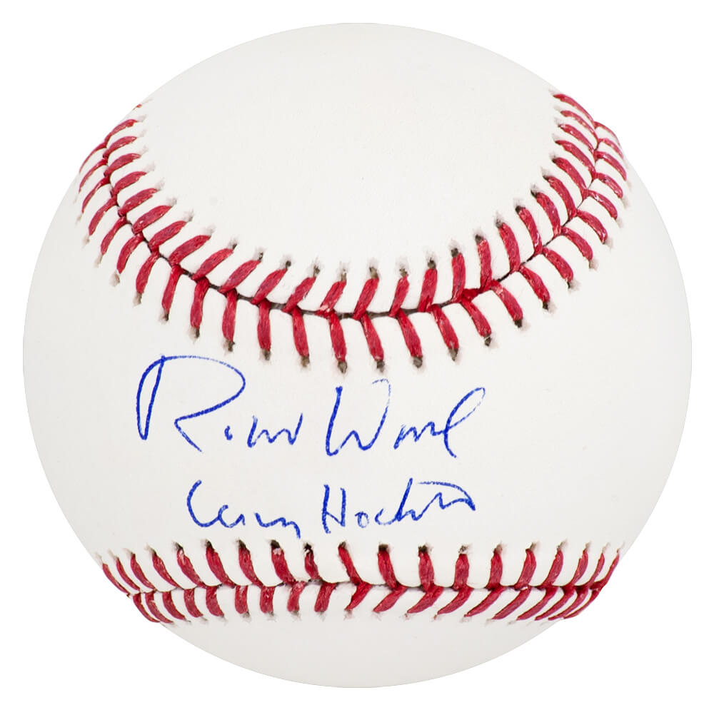 WUHBSB500 Robert Wuhl Signed Rawlings Official MLB Baseball with Larry Hockett