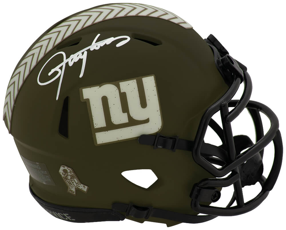 TAYMIN331 Lawrence Taylor Signed   York Giants Salute Riddell Speed Mini Helmet