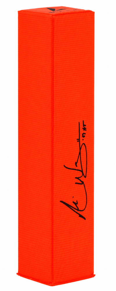 WARPYL325 Andre Ware Signed BSN Orange Football Endzone Pylon with 89-HT