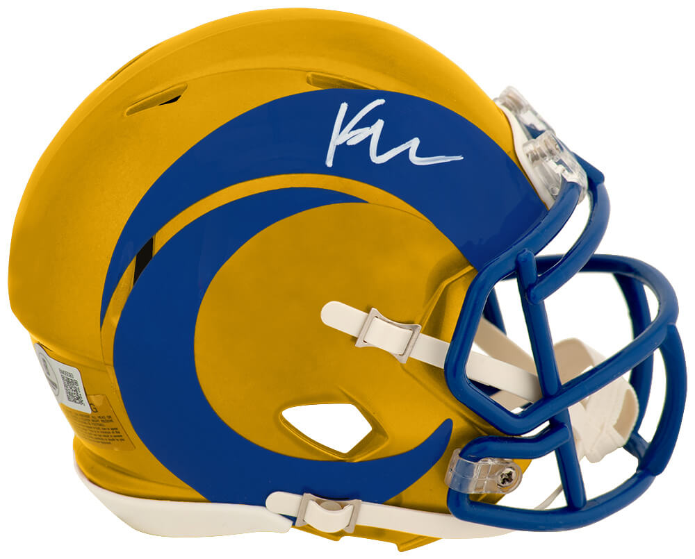 WILMIN385 Kyren Williams Signed Los Angeles Rams Flash Riddell Speed Mini Helmet - Beckett