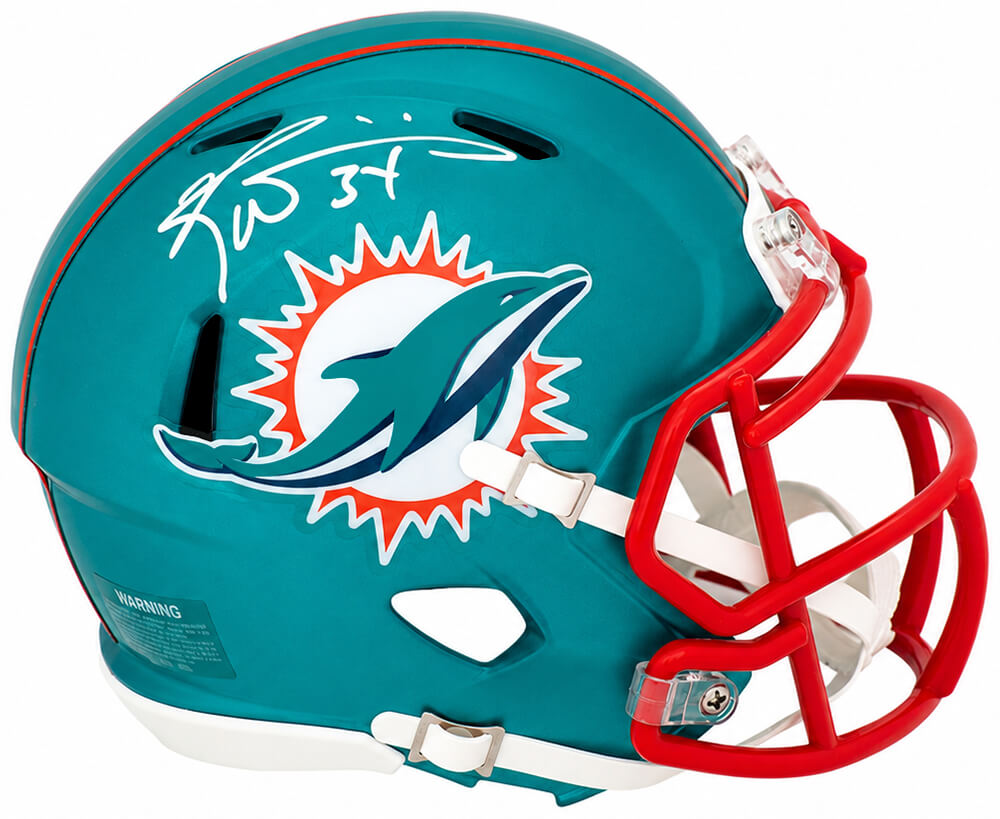 WILMIN395 Ricky Williams Signed Miami Dolphins Flash Riddell Speed Mini Helmet