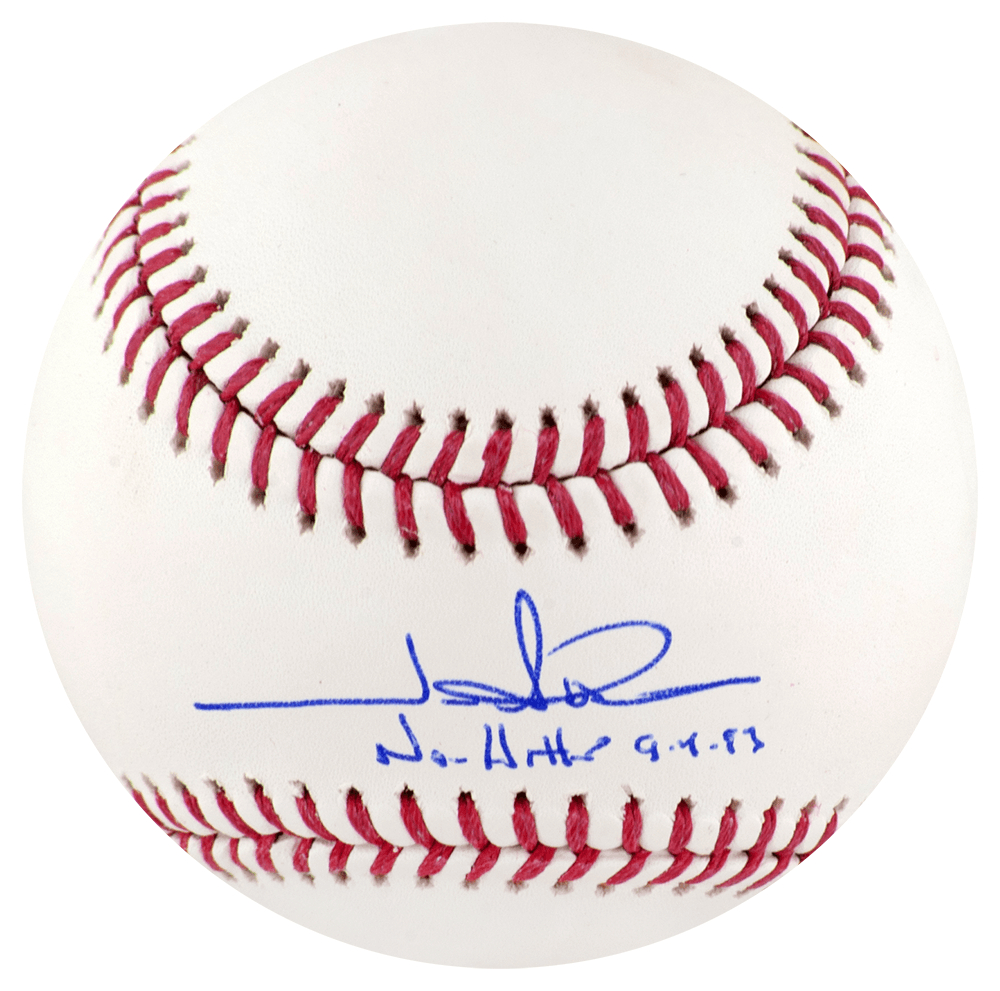 ABBBSB101 Jim Abbott Signed Rawlings Official MLB Baseball with No Hitter 9-4-93