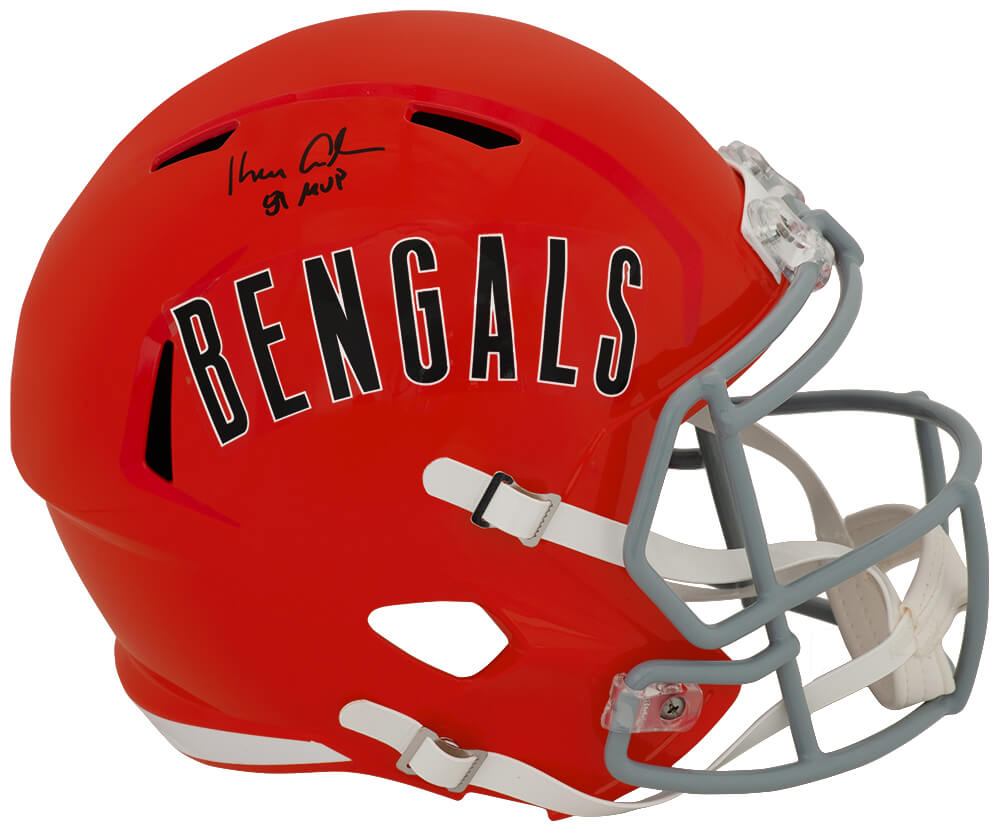 ANDREP330 Ken Anderson Signed Cincinnati Bengals Throwback Riddell Full Size Speed Replica Helmet with 81 MVP