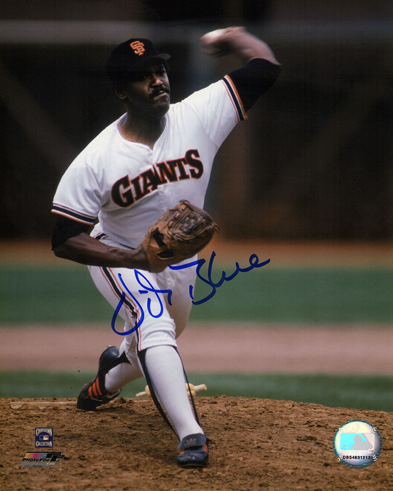 BLU08P117TW 8 x 10 in. Vida Blue Signed San Francisco Giants Pitching Photo