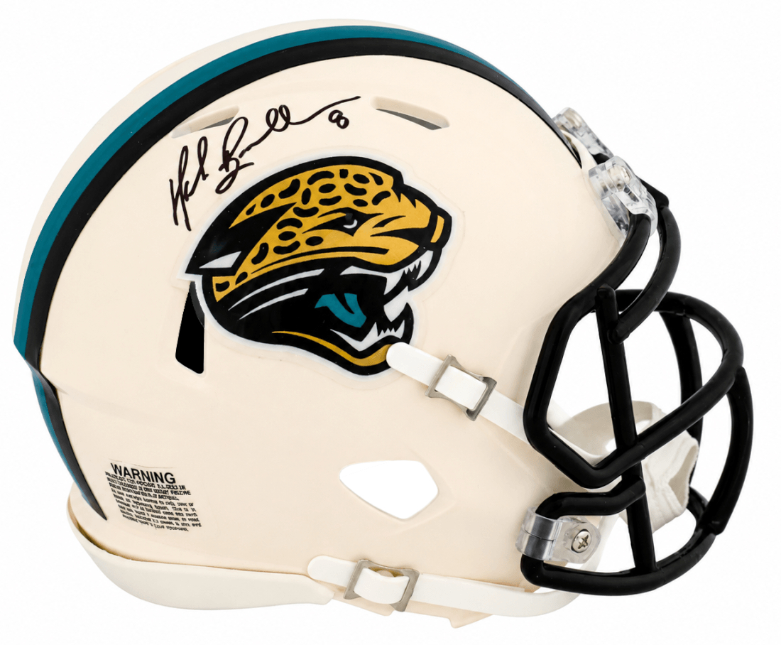 BRUMIN315 Mark Brunell Signed Jacksonville Jaguars Retro Riddell Speed Mini Helmet